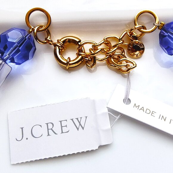 NWT J.CREW FACETED TEARDROP NECKLACE BLUE - Picture 16 of 16